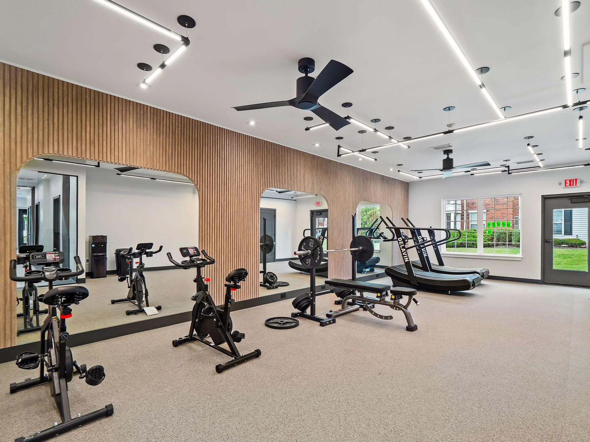 Modern fitness center at Cherry Tree Village Apartments